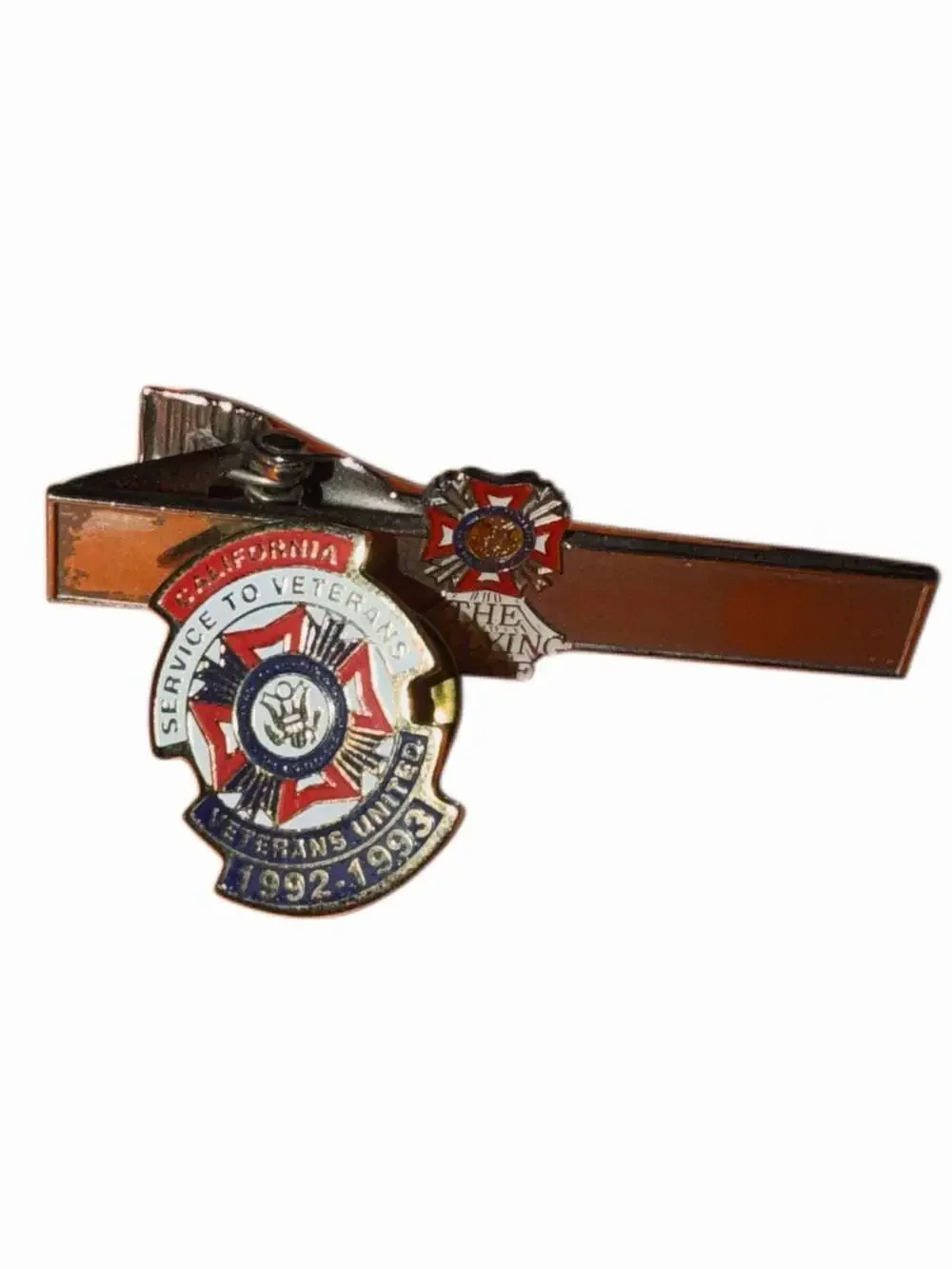 Vintage California Veterans United Lapel Pin & Tie Clip